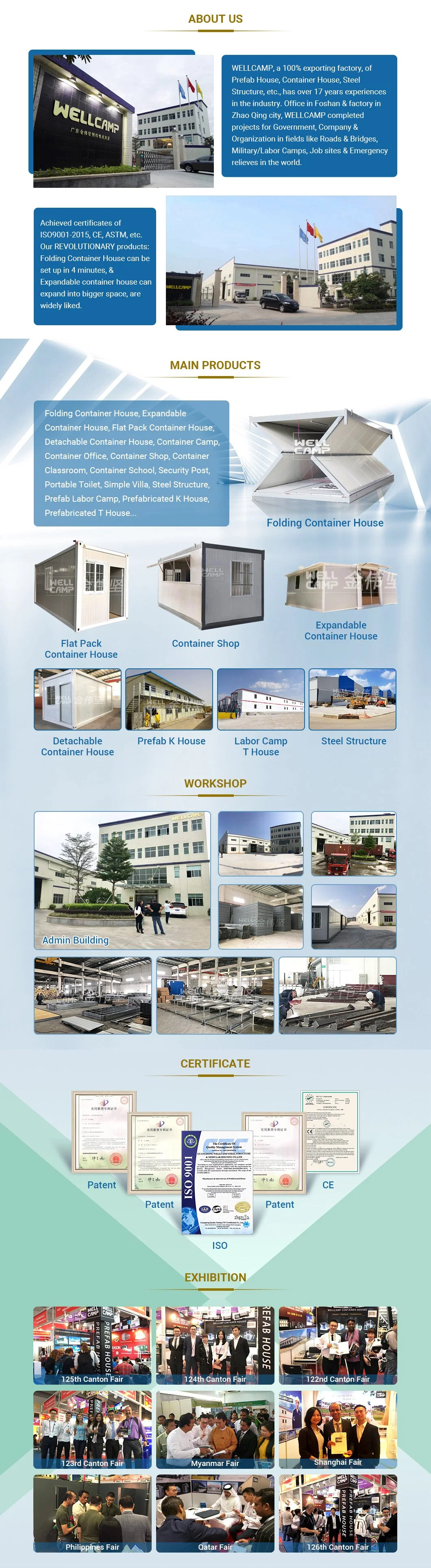 Customized Electric Inside Environment Protect Portable House Prefab Homes Expandable Tiny Storage