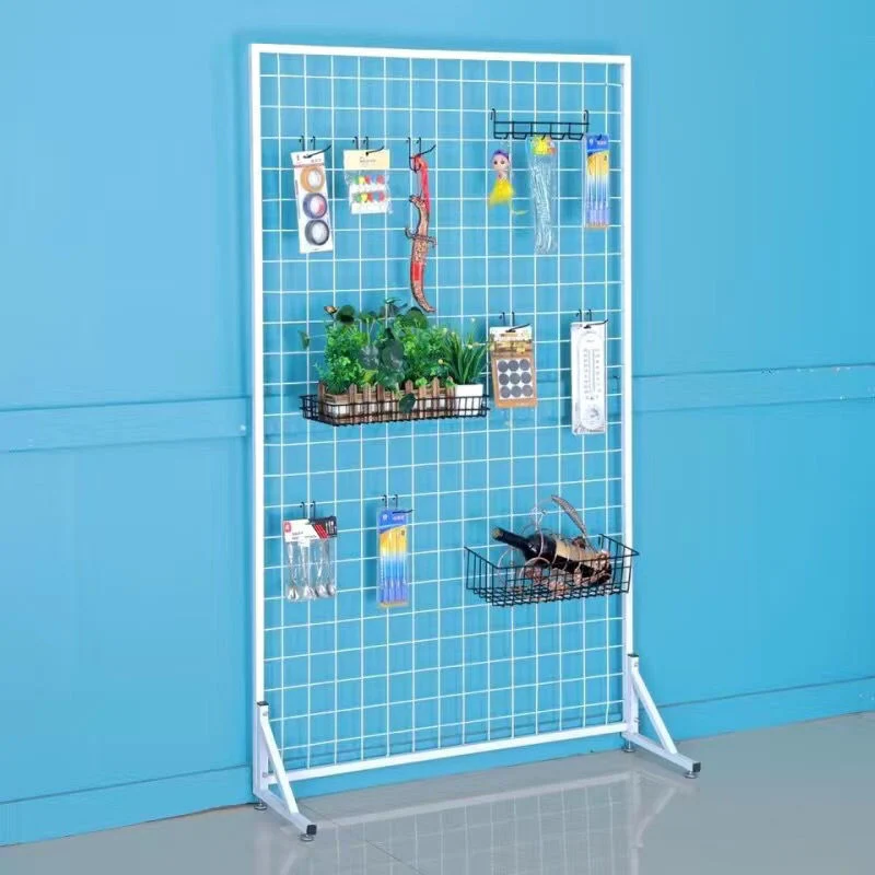 Shopping Mall Grid Display Stand Clothing and Shoes Combination Rack