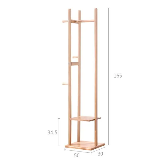 Solid Wood Floor Hanger, Clothes Tree, Coat Rack 