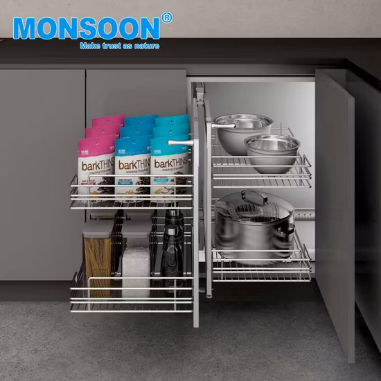 Steel Kitchen Storage Soft Close Corner Pantry
