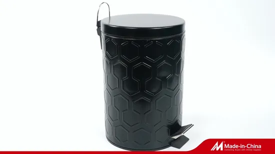Household Plastic Stainless Steel Products Waste Container Hotel Garbage Storage Senor Plastic Dustbin Auto Trash Bin Can 