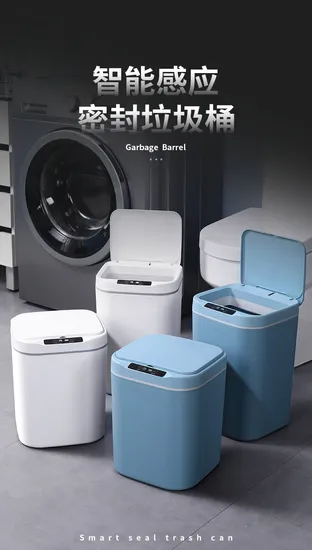 Smart Touchless Sensor Trash Can Automatic Garbage Can with Lid 15L Self Seal Self Changing Trash Bin 