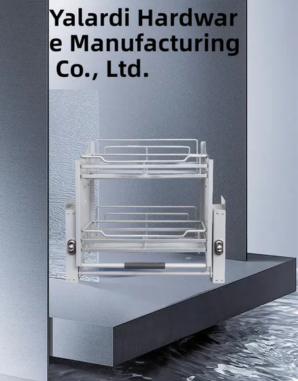 Kitchen Cabinet Storage Organizer Multi Functional Metal Wire Soft Closing Drawer Basket 