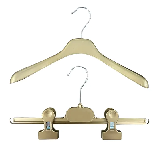 Hanger Manufacturer Plastic Pants Hanger Man Woman Kids Hanger Black with Clip for Display 