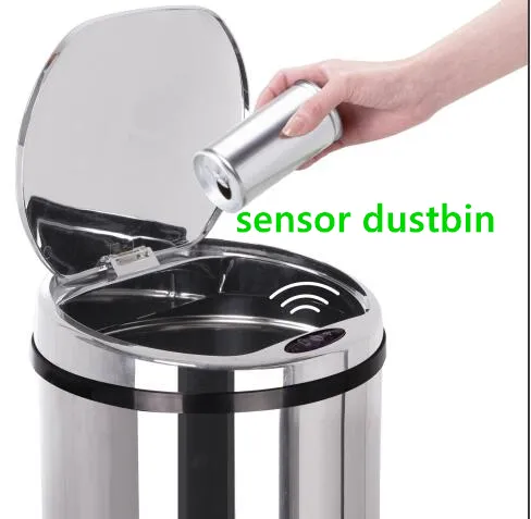 2021 New Automatic Sensor Garbage Waste Bin 30L/42L/50L Stainless Steel Lid Open Automaticly Motion Trash Can