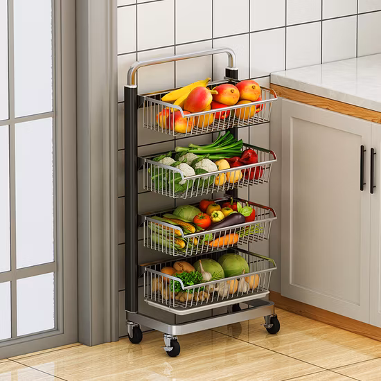 Factory Price 304 Stainless Steel Display Storage Rack Kitchen Warehouse Steel Shelf