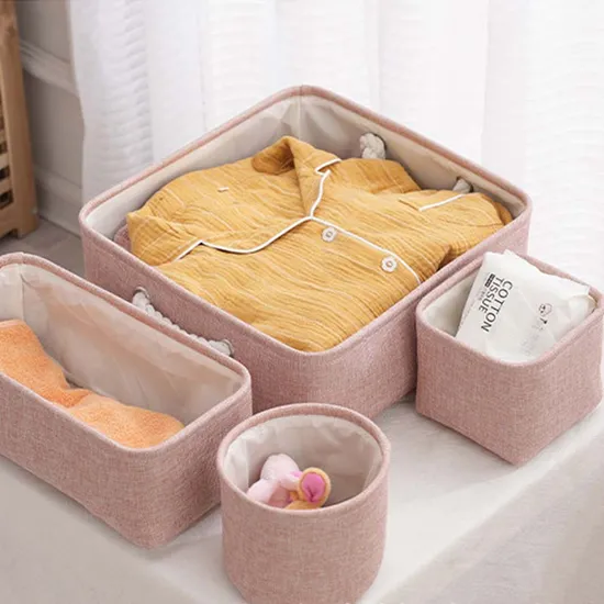 Home Grey Organizer Multipurpose Folding Cosmetic Tool Storage Box for Clothes 
