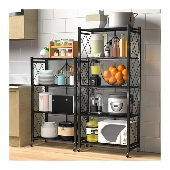 Chengming Kitchen Rack and Craft Folding Kitchen Shelving Free of Installation 