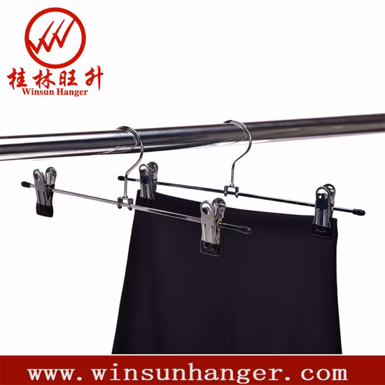 Winsun Metal Pants Hanger Clothes Drying Rack Display Hanger with Nonslip Clips