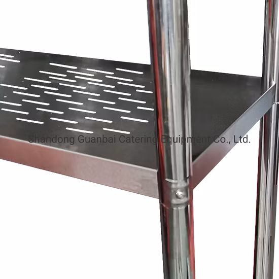 Commercial Catering Equipment Stainless Steel Kitchen Rack Shelf with Punched Holes for Hotel and Restaurant Supplies for Food Storage