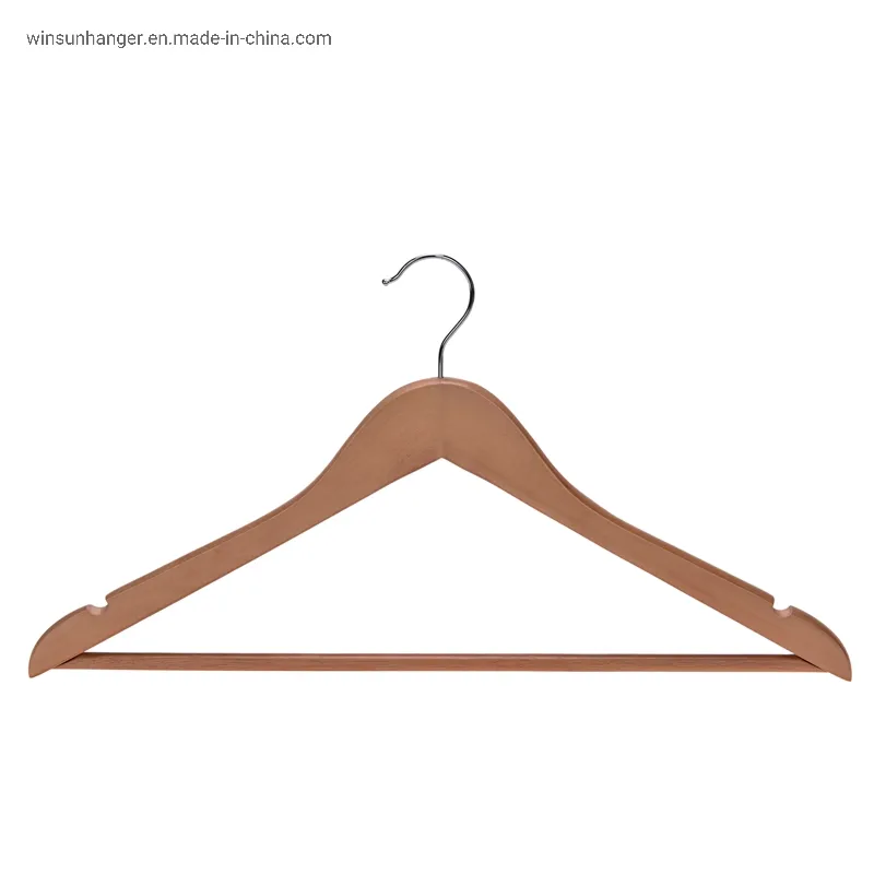 BSCI Certificated High Quality Multifuctional Natural Wooden Hangers for Clothes Shop