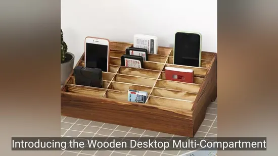 Carbonized Color Desktop Storage Rack for Phones and Accessories 